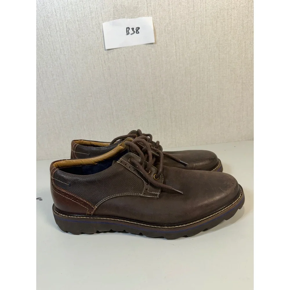 Nunn Bush Otto Plain Toe Oxford, Brown, Men's 10 Wide